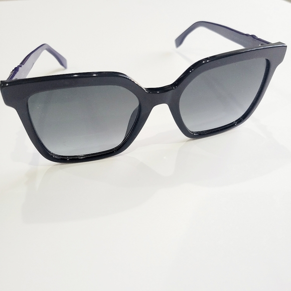 Fendi Accessories - Fendi Square Sunglasses Black Silver Studs